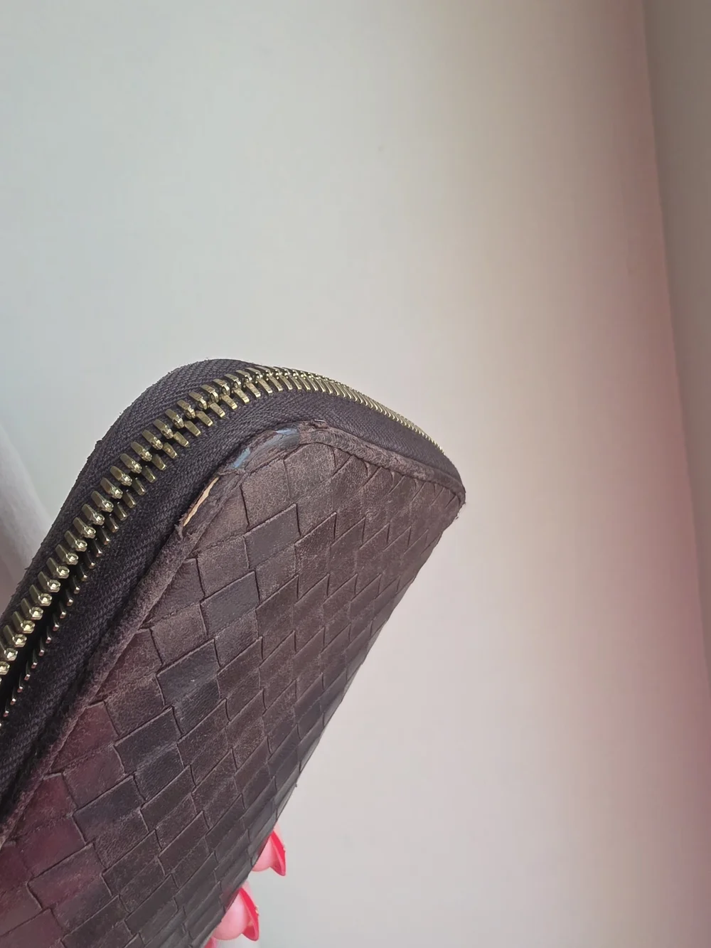 Bottega Veneta Brown Intrecciato Weave Large Zip Wallet - Good Condition!